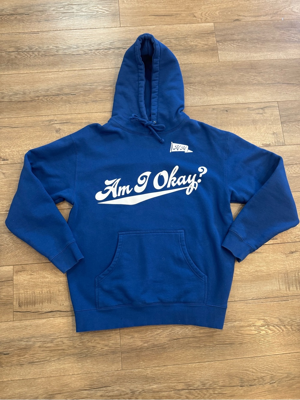 Megan Moroney Am I Okay? Blue Graphic Hoodie